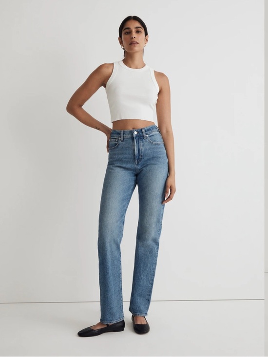 Madewell Denim - MADEWELL The Tall '90s Straight Jean blue denim high rise size 26